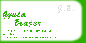 gyula brajer business card